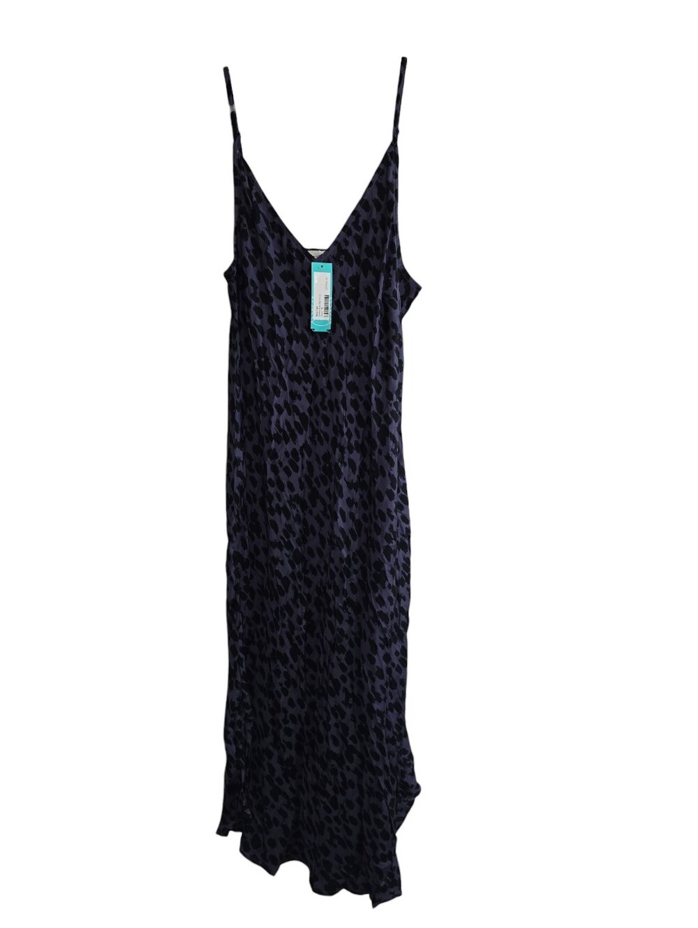 NWT Bella Dahl Bexley Bias Slip Midi Dress In Navy Leopard XL - Picture 5 of 9